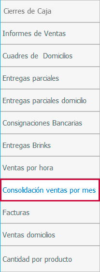 CONSOLIDACIÓN VENTAS POR MES
