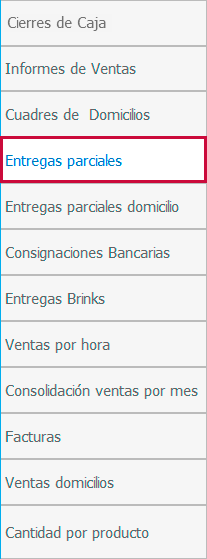 ENTREGAS PARCIALES
